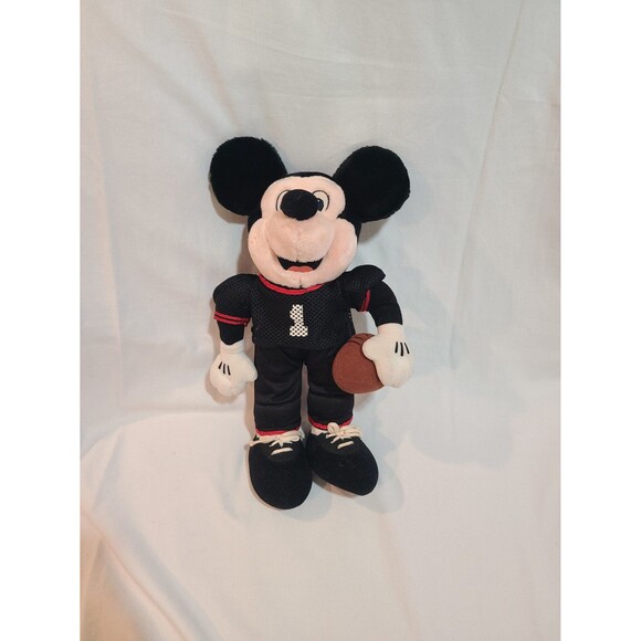 Walt Disney World Mickey Mouse Plush Vintage Football Player #1 Uniform Football - Picture 1 of 4